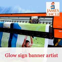 Glow sign banner artist Mr. Manash Talukder in Sodepur